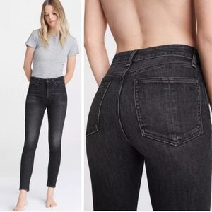 Rag & Bone Nina High Rise Ankle Skinny Jeans In Black Size 28